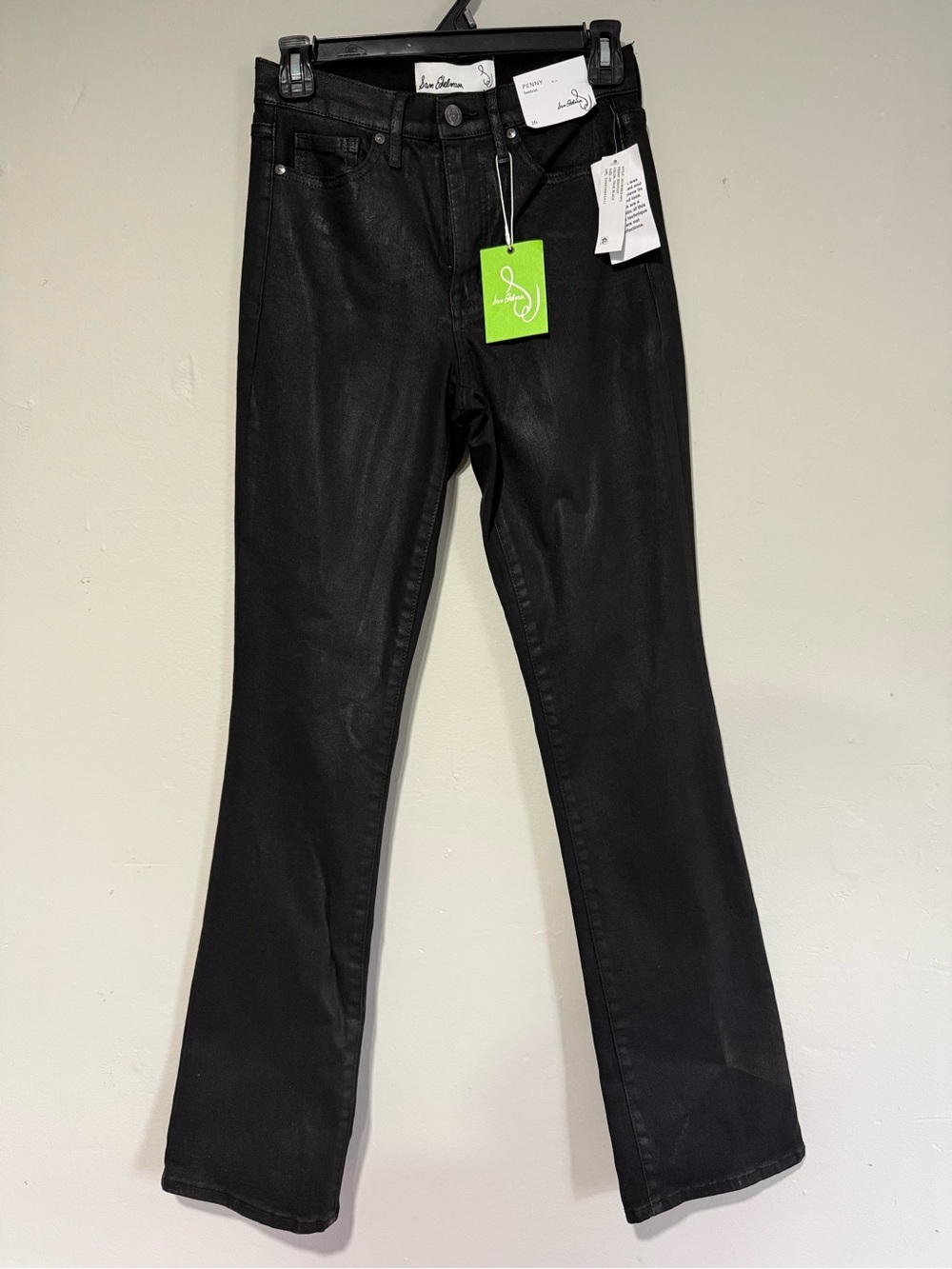 Sam Edelman Black Flared Wide-Leg Jeans - Picture 2 of 4